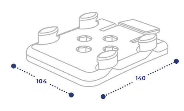 D53105 ПЛОЩАДКА ПОД ПРОТИВООТКАТНЫЙ УПОР D53100